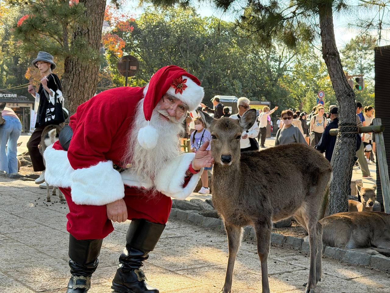 Show navideño de Santa Claus en Japón